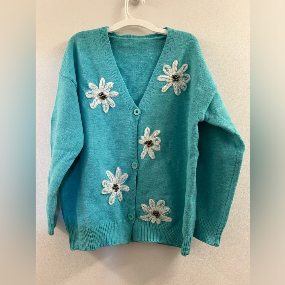 08. Long Sleeve Cardigan Knit Sweater Cardigan Cable Sleeve Soft Knit Cardigan - Picture 6 of 15